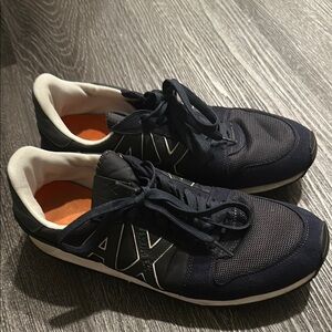 Armani Exchange Black and White Sneakers